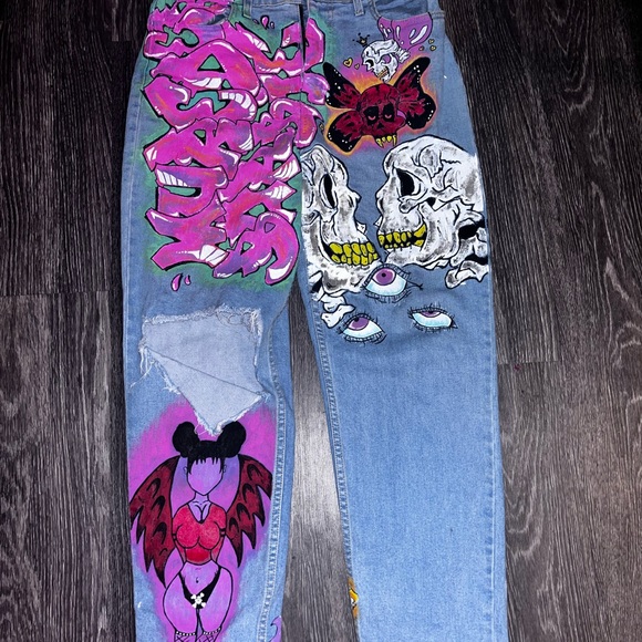 I painted on these jeans